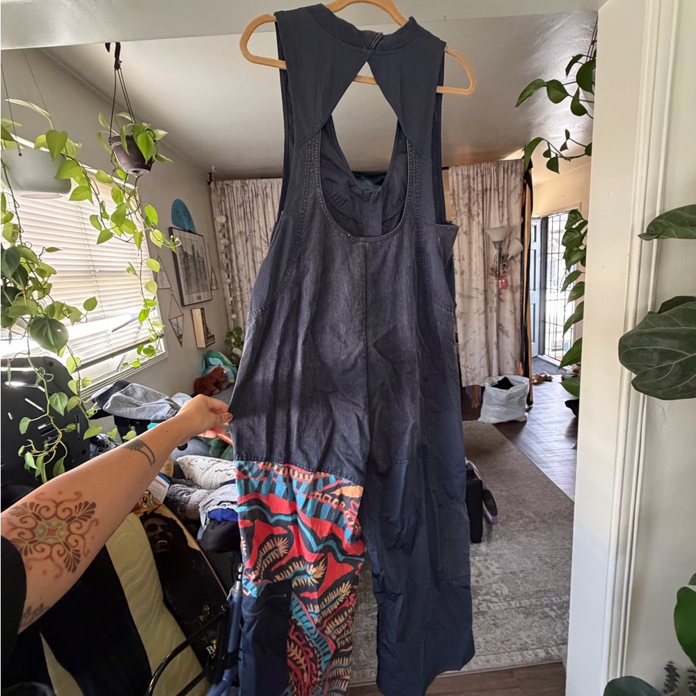 Free People Navy and Multicolor Jumpsuit